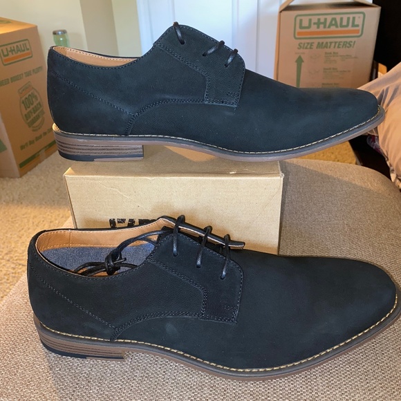 Men’s Black Nubuck Oxfords - Picture 1 of 4
